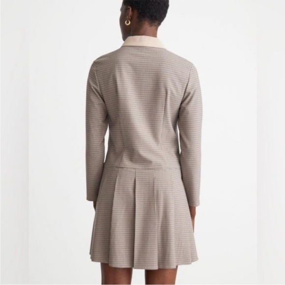 & OTHER STORIES Collared Check Long Sleeve Mini Dress - Picture 2 of 9